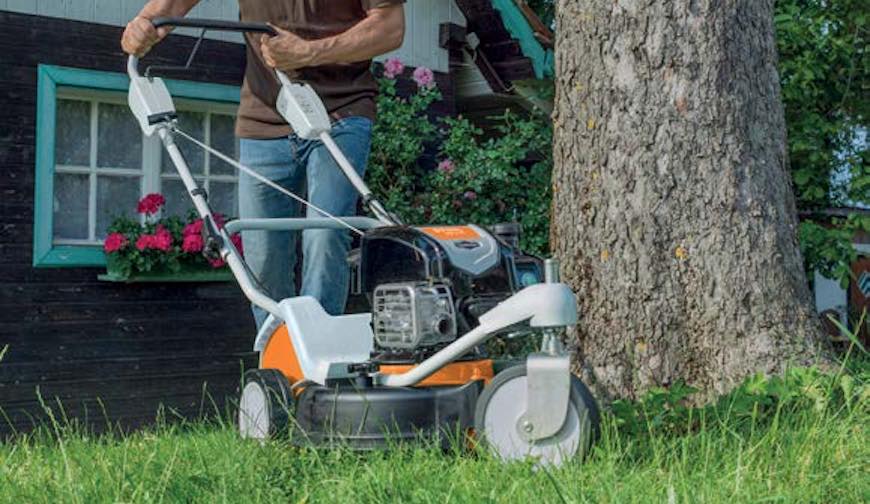 Stihl, tondeuse débroussailleuse à roues